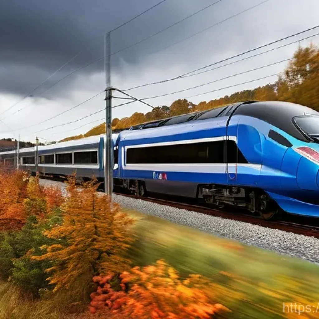철도 관련 이론 정리 - **"Dynamic Shot of Advanced High-Speed Train Navigating Challenging Autumnal Conditions"**
A sle...