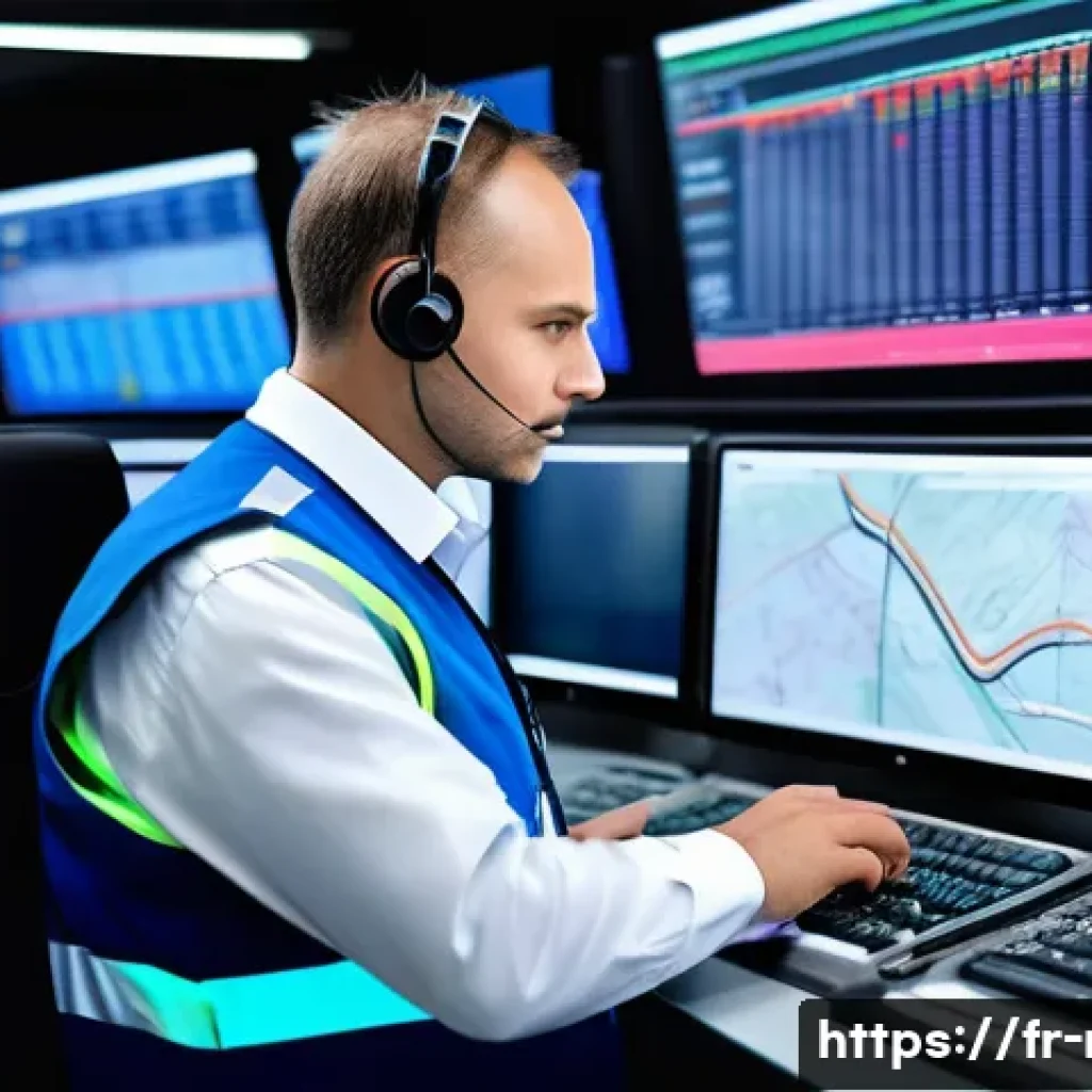 철도 분야 연봉 협상 팁 - A professional railway engineer in a modern train control center, wearing a neat uniform with a comp...