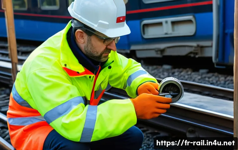 철도 실무 경험담 - Morning depot pre-shift, early winter morning at a French regional train depot platform. Photorealis...