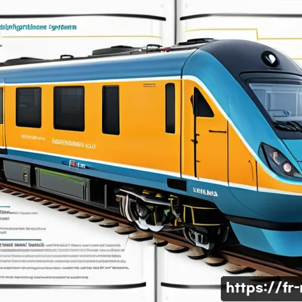 철도 차량 정비 매뉴얼 분석 - A detailed and highly technical illustration of a railway maintenance manual page, featuring explode...