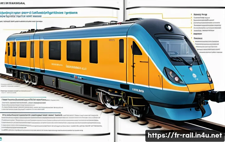 철도 차량 정비 매뉴얼 분석 - A detailed and highly technical illustration of a railway maintenance manual page, featuring explode...