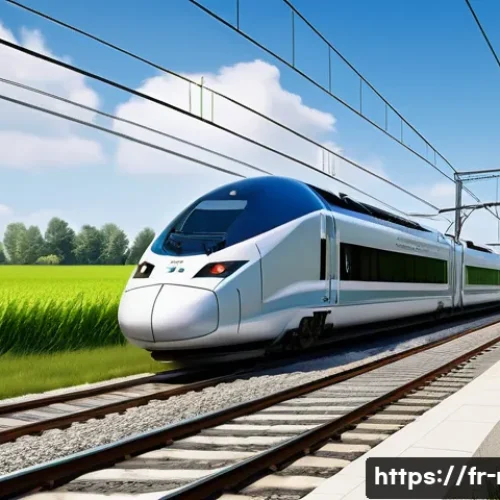Home 33 철도 전문가가 추천하는 필독 서적 - A detailed and realistic depiction of a modern French high-speed train (TGV) speeding along a meticu...
